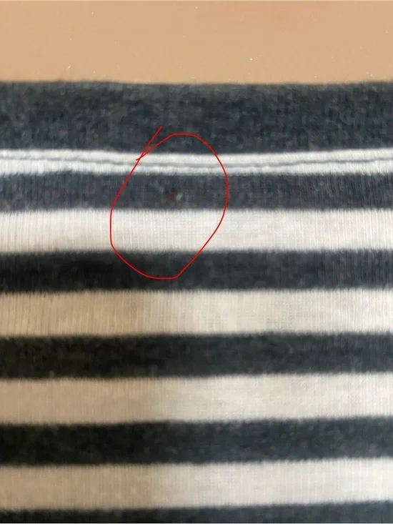 Striped Long-Sleeve Crewneck Top - Black & White - Picture 4 of 4